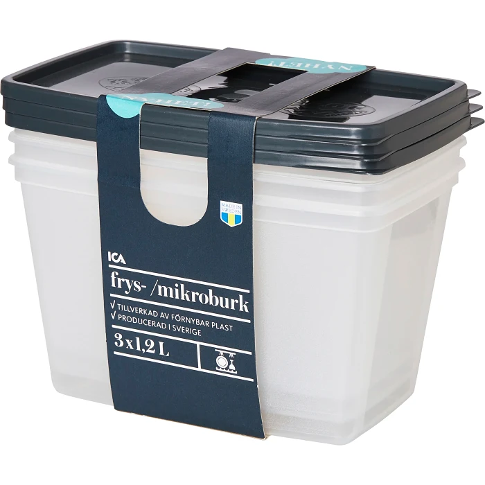 Frys- och Mikroburk 1,2l 3-p ICA