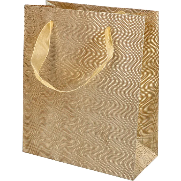 Presentpåse Guld Relief 19x22 cm