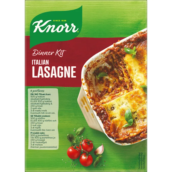 Middagskit Italian lasagne 262g Knorr