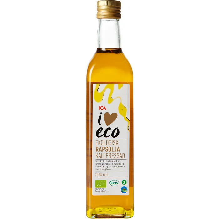 Kallpressad Rapsolja 500ml KRAV ICA I love eco