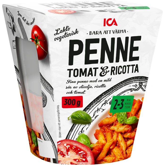Färdigmat Penne Tomat & Ricotta 300g ICA