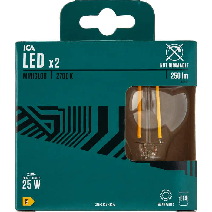 LED Miniglob E14 250lm(25W) 2p ICA