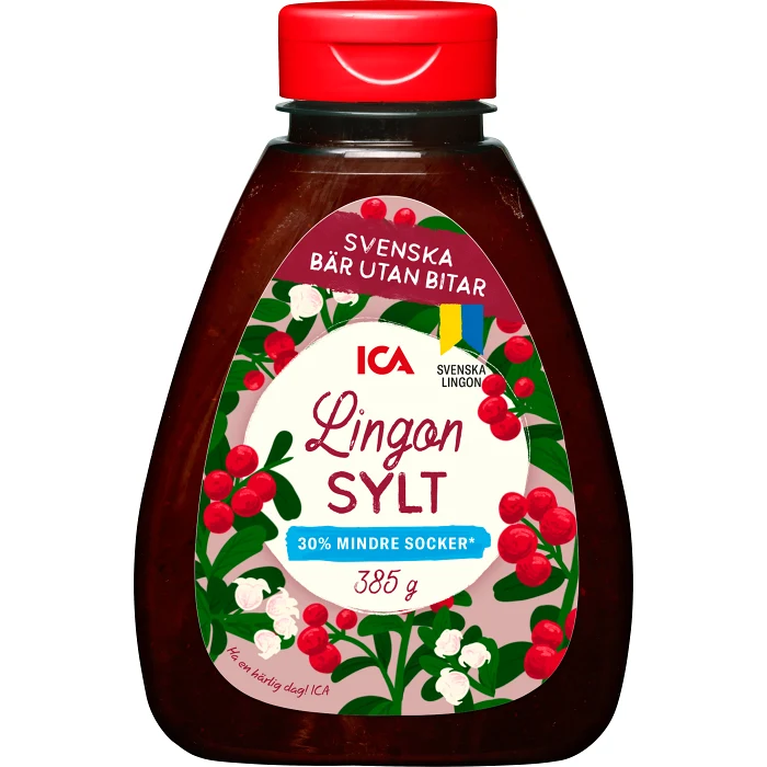 Lingonsylt mindre socker 385g ICA