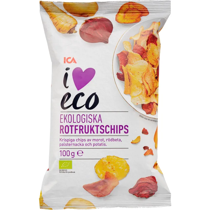 Rotfruktschips 100g KRAV ICA I love eco