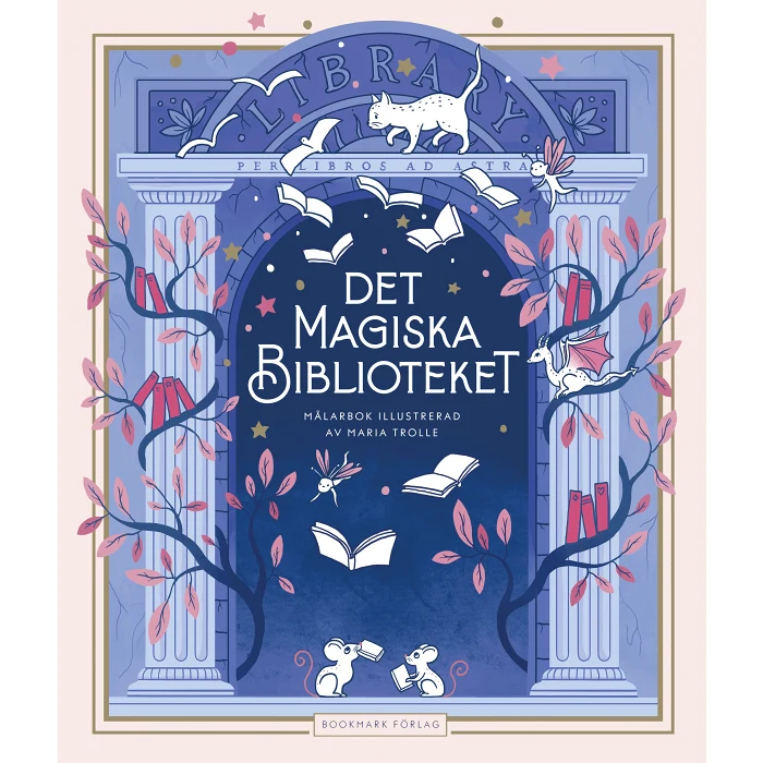 Det magiska biblioteket : Målarbok