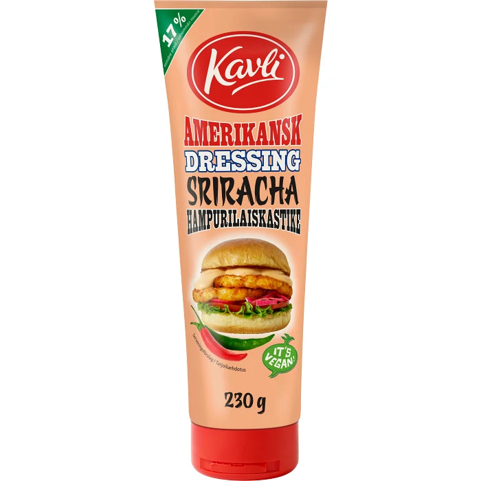 Amerikansk Dressing Schriracha vegansk 230g Kavli