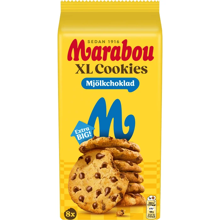 Mjölkchoklad cookies 184g Marabou