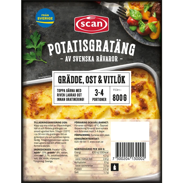 Potatisgratäng 800g Scan
