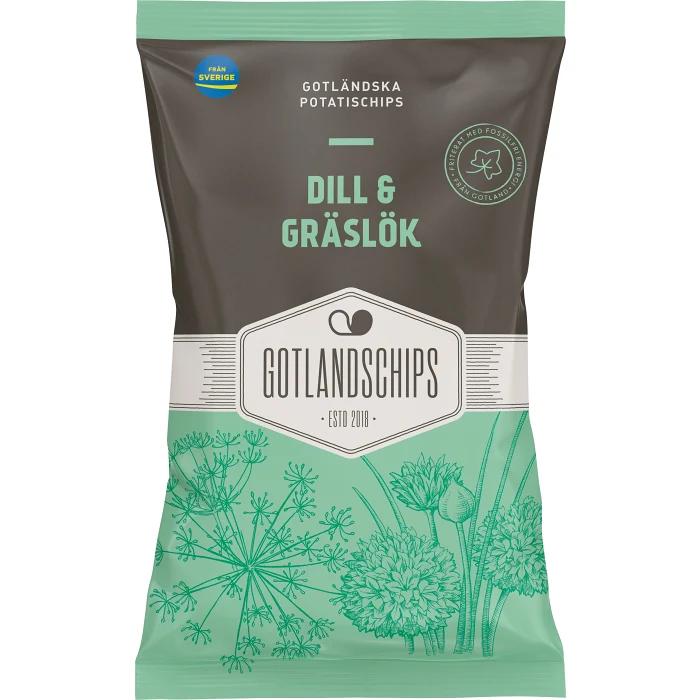Potatischips Dill & gräslök 150g Gotlandschips
