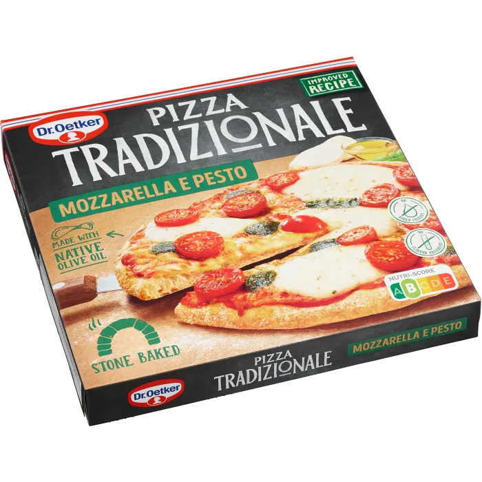 Pizza Tradizionale Mozzarella & pesto 385g Dr. Oetker