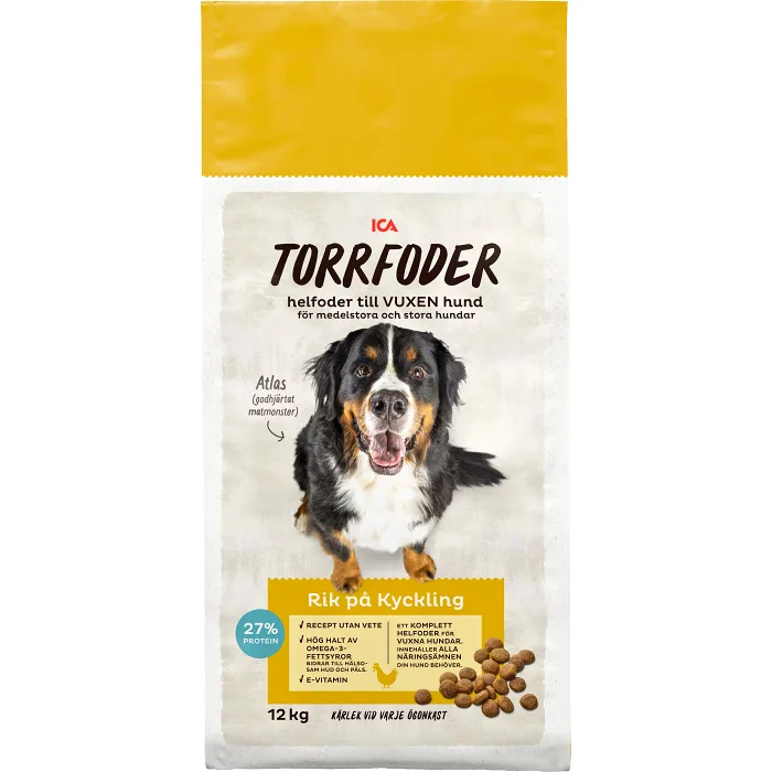 Torrfoder Hund Stor Kyckling 12kg ICA