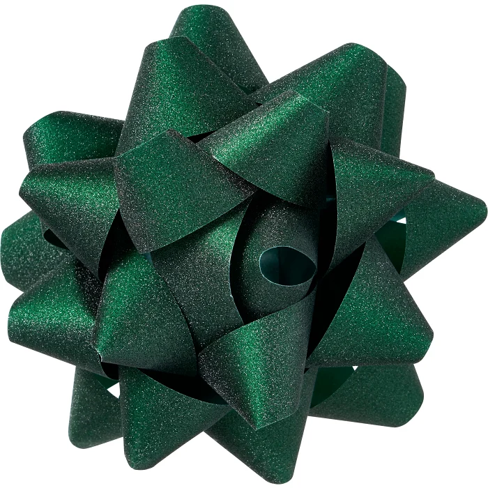Presentrosett XL grön glitter 1-p