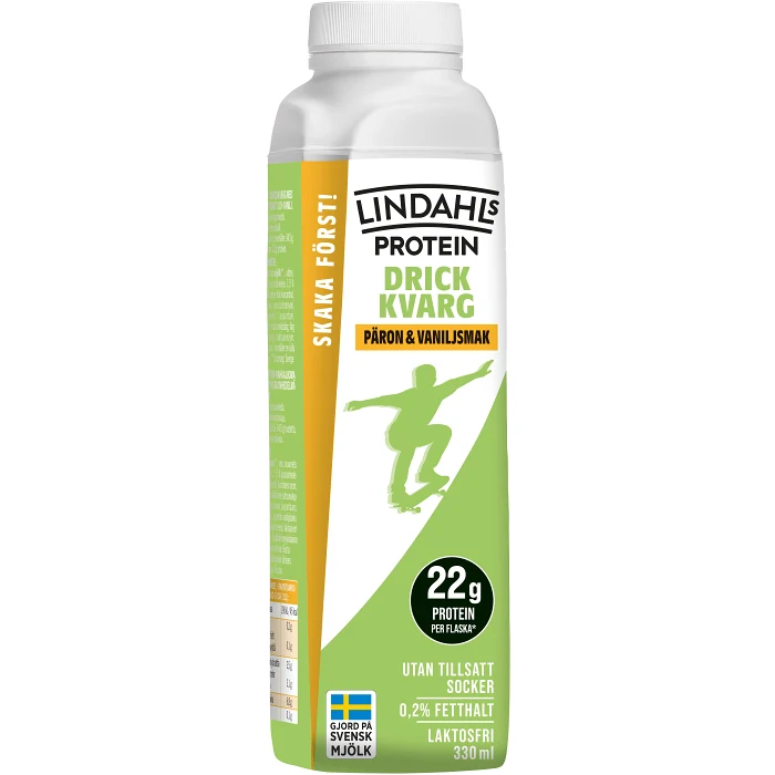 Drickkvarg Päron & Vanilj Laktosfri 0,8% 330ml Lindahls
