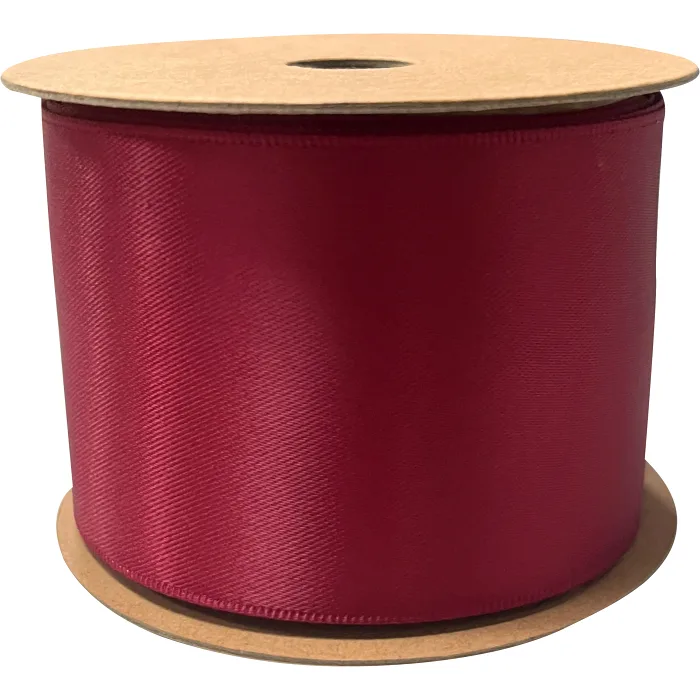 Satinband 50mmx2m mörkröd
