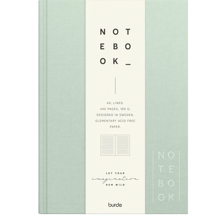 Anteckningsbok textil A5 grön