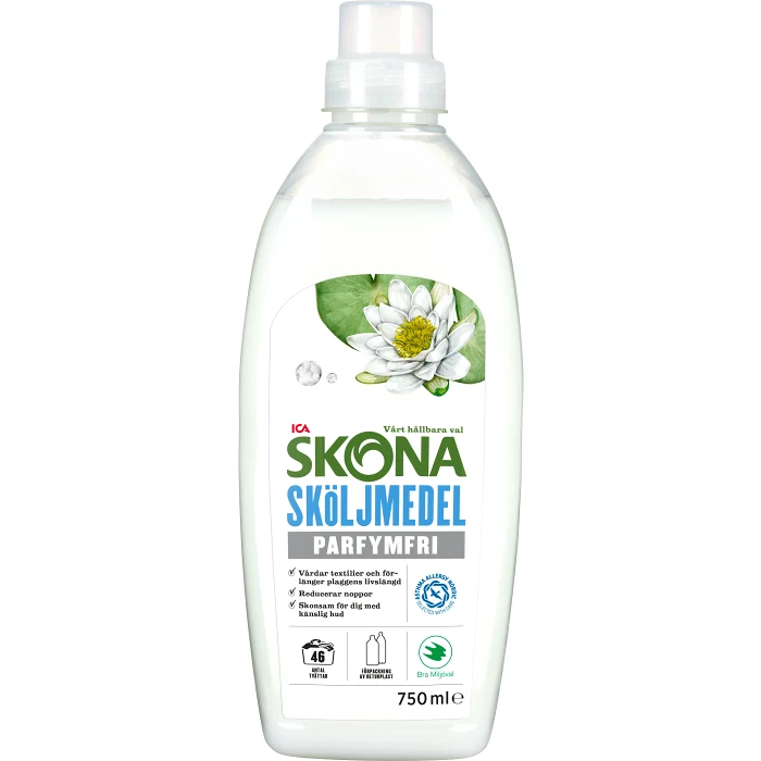 Sköljmedel Parfymfri 750ml ICA Skona