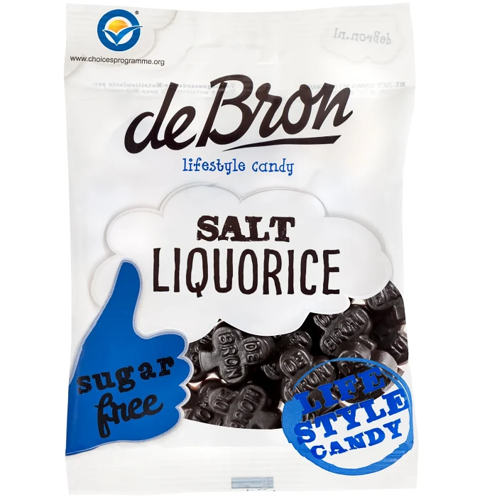 Salt lakrits Sockerfri 100g De Bron