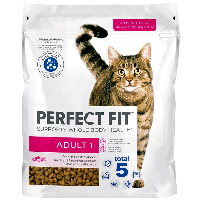 Kattmat torr Katt Adult Lax 750g Perfect Fit