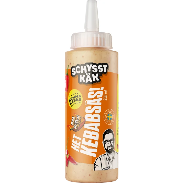 Kebabsås Het 250g Schysst käk