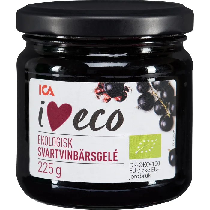 Gelé Svartvinbär Ekologisk 225g ICA I love eco