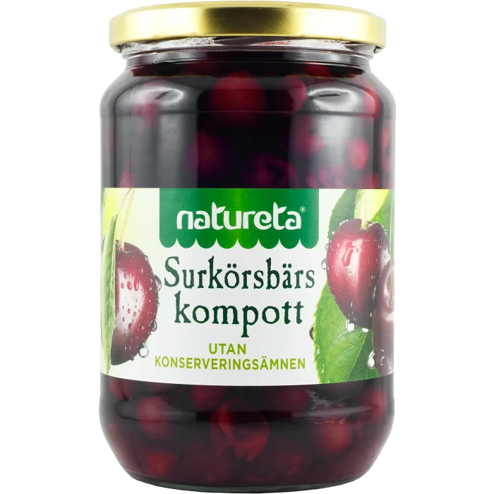 Körsbärskompott 680g Natureta