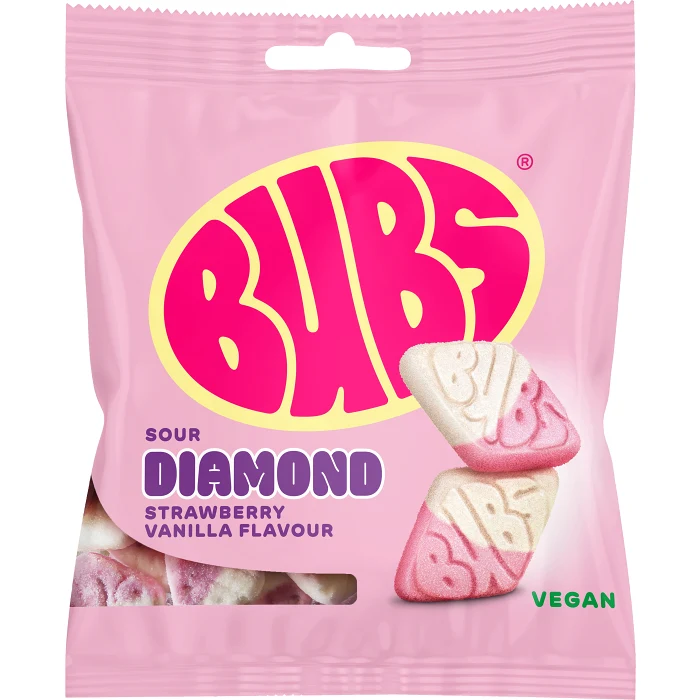 Godispåse Strawberry/Vanilla Diamond 155g BUBS