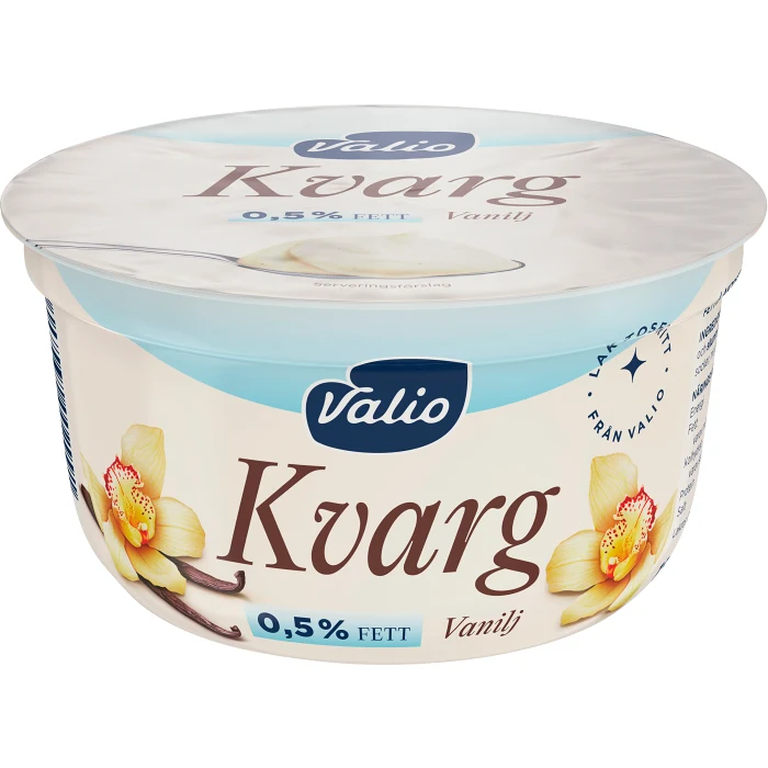 Kvarg Vanilj Laktosfri 0,5% 150g Valio