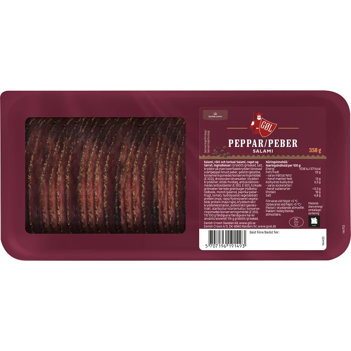 Pepparsalami skivad 350g Göl