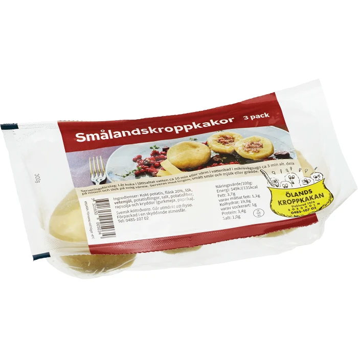 Kroppkakor Smålands 3-p 300g Ölandskroppkakan