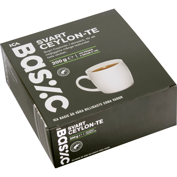 Svart te Ceylon 100-p ICA Basic