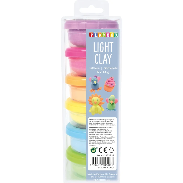 Leklera pastell 6-p Playbox