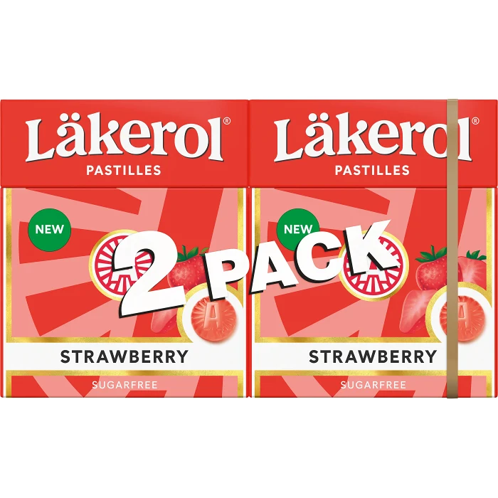 Pastill Classic Strawberry 50g 2-p Läkerol