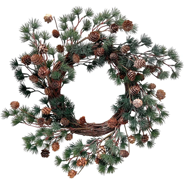 Krans lärkträd med kottar 45cm Festive