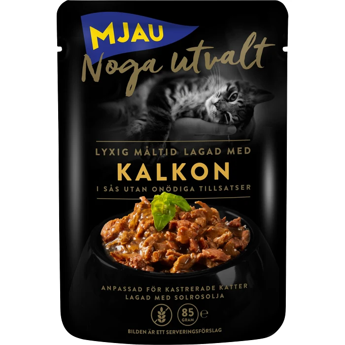 Kattmat Kalkon 85g Mjau