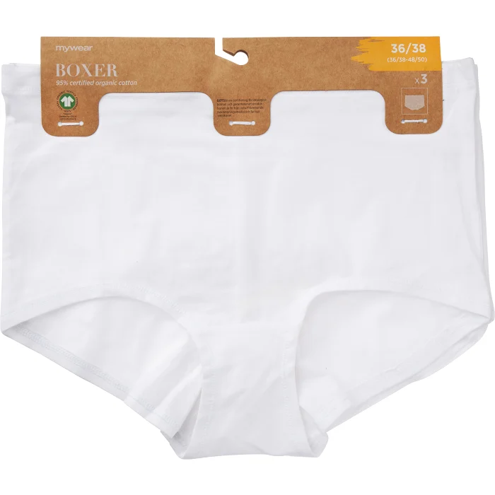 Boxer Annie 3p vit 36/38 ICA I love eco