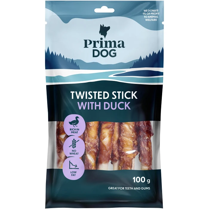 Tuggpinne med anka 11-p 100g PrimaDog