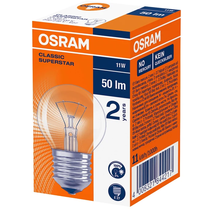 Klot E27 50lm(11W) Dimbar Osram