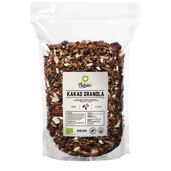 Granola Kakao Ekologisk 1,5kg Chelsie's