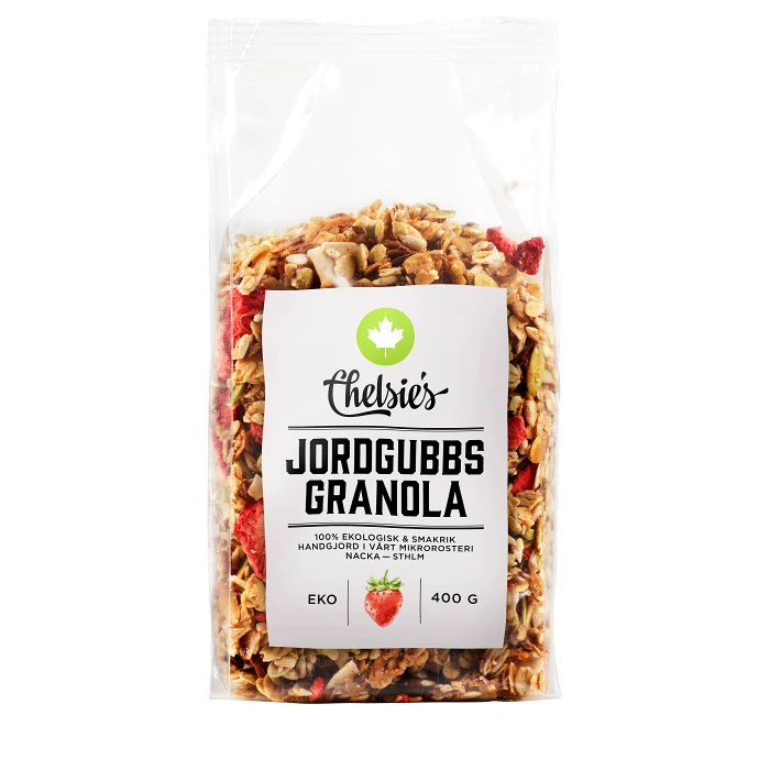 Jordgubbsgranola 400g Chelsie's