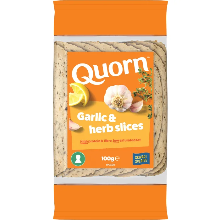 Pålägg Garlic & Herb Skivor 100g Quorn