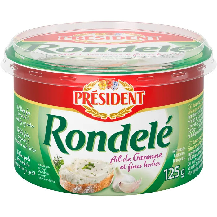 Rondelé Ail de Garonne med Vitlök & örter 125g President