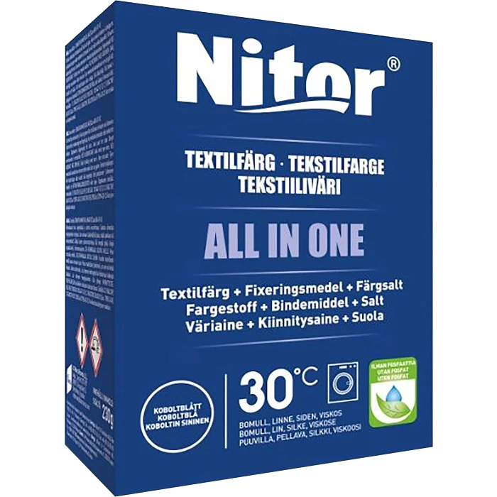 Textilfärg All in one Koboltblå Nitor