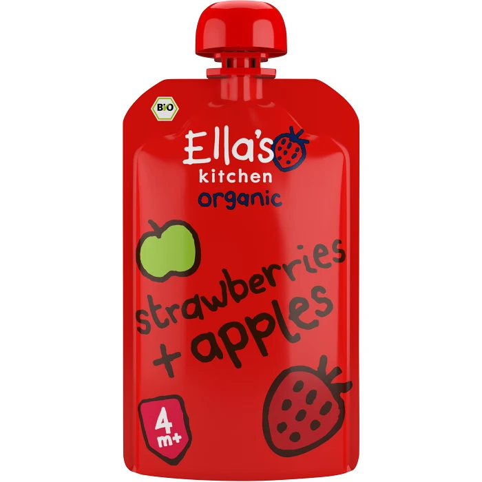 Jordgubb Äpple Puré 4m 120g Ellas Kitchen