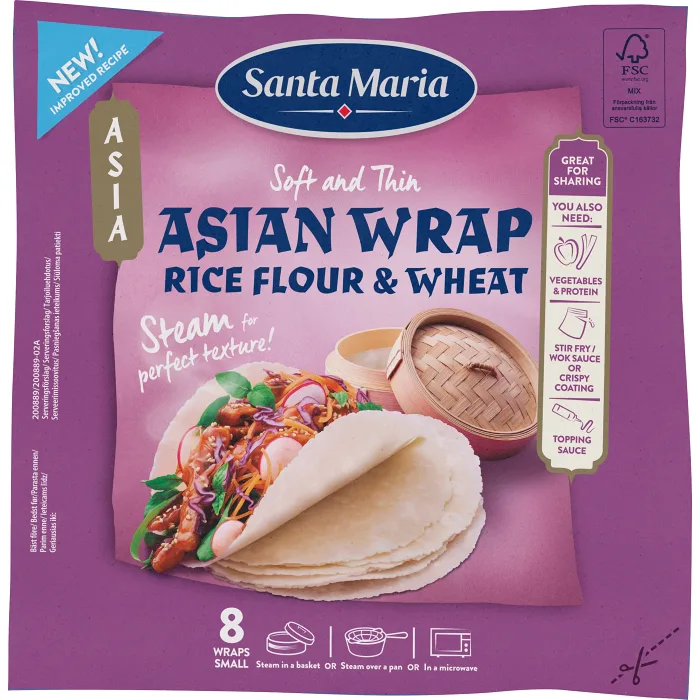 Asian Wrap Rice Flour 8-p Santa Maria