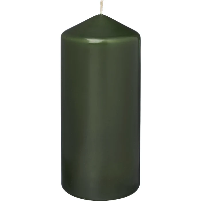 Blockljus mörkgrön 15cm