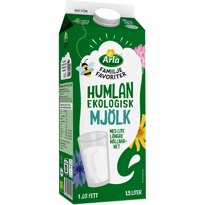 Mjölk Humlan Ekologisk 1% 1500ml KRAV Arla®