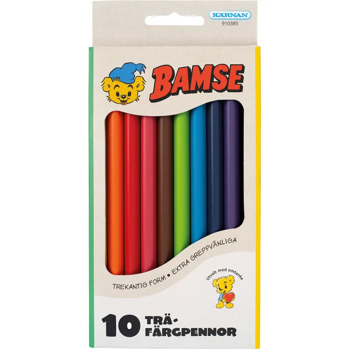 Träfärgpennor Bamse 10-p Kärnan