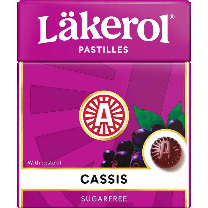 Halstabletter Cassis 25g Sockerfri Läkerol
