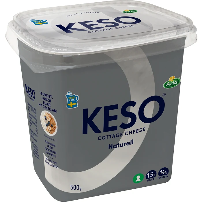 Cottage Cheese Protein Naturell 1,5% 500g KESO®