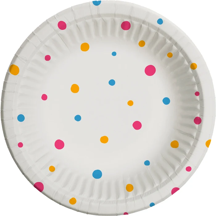 Djup tallrik Konfetti 18cm 12-p ICA